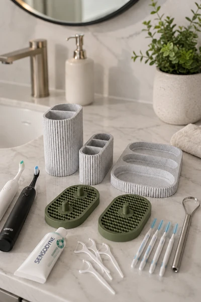 Dentia Holder en Verde Oscuro