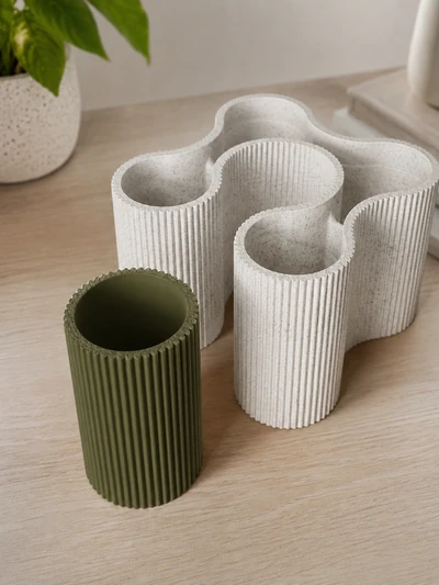 Snoova Compact en Grande Marmol Blanco - Pequena Verde Oscuro