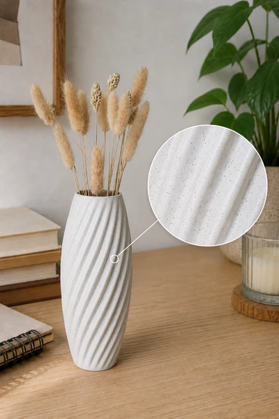 Texturia Spiral en Marmol Blanco